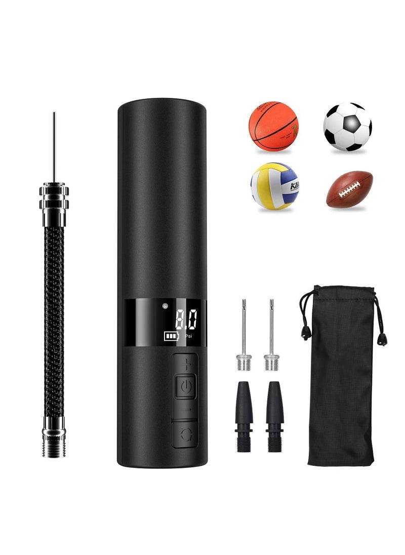 SYOSI - Electric Ball Pump, 12PSI Smart Air Pump Portable Fast Ball Inflation, Precise Pressure Gauge, and Flashlight for Rapid Inflation of Footballs and Basketballs - Image 1