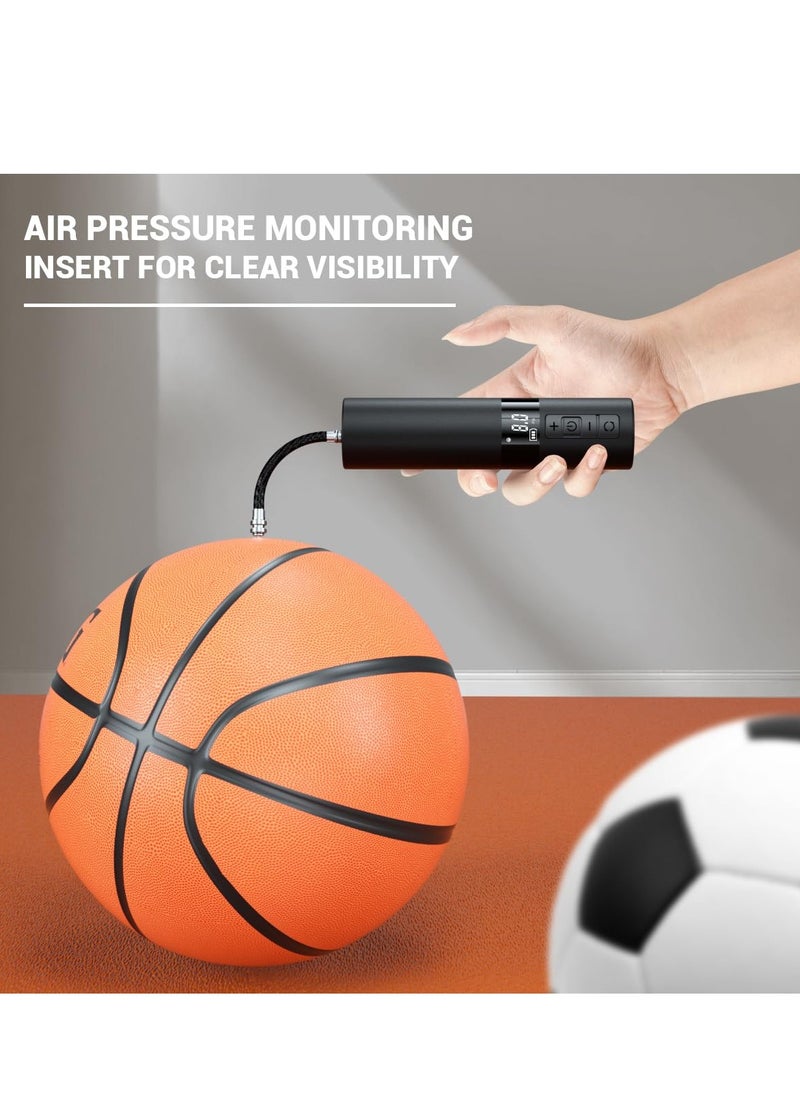 SYOSI - Electric Ball Pump, 12PSI Smart Air Pump Portable Fast Ball Inflation, Precise Pressure Gauge, and Flashlight for Rapid Inflation of Footballs and Basketballs - Image 1