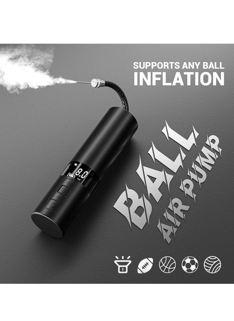 SYOSI - Electric Ball Pump, 12PSI Smart Air Pump Portable Fast Ball Inflation, Precise Pressure Gauge, and Flashlight for Rapid Inflation of Footballs and Basketballs - Image 1