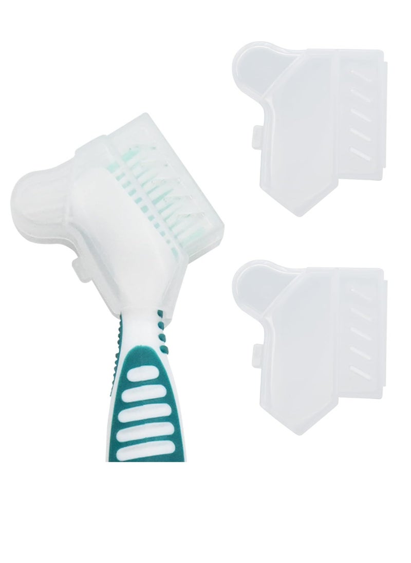 Bvcewilty Denture Brush Cover, Single Hand Operated, Ten Air Vents, Keep Denture Toothbrush Fresh and Clean, Suitable for Most Denture Brushes, 2 Count.…  - Image 1