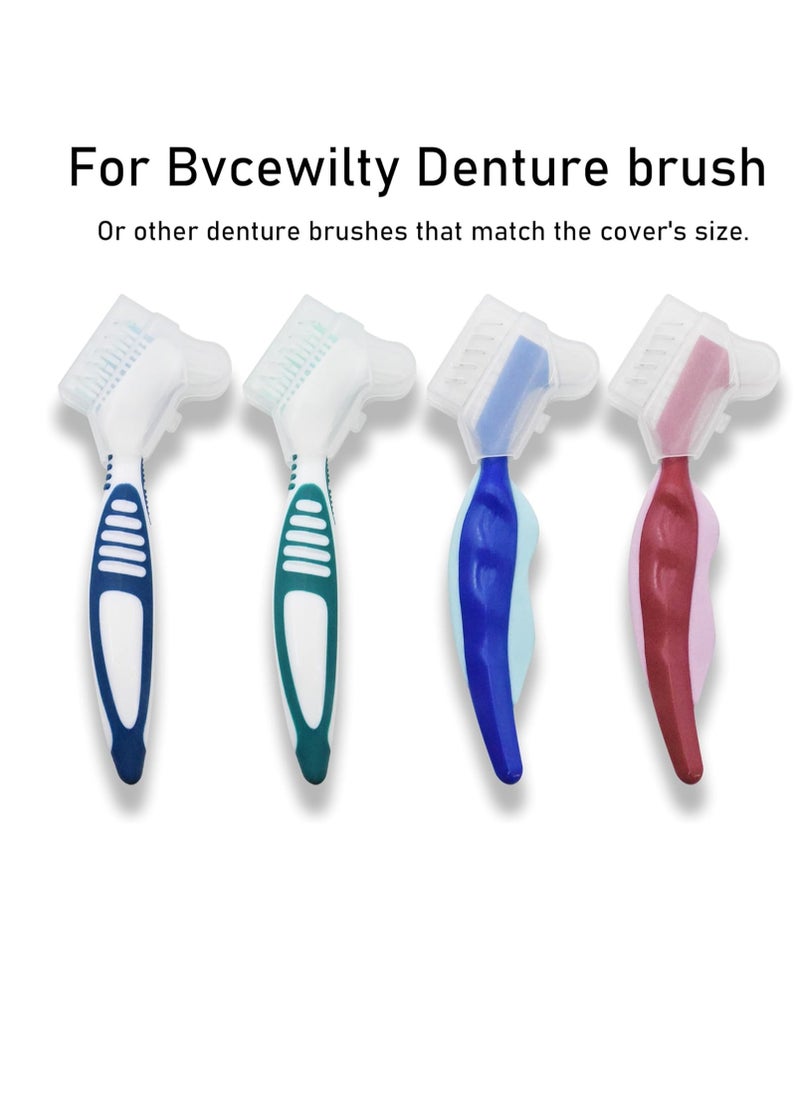 Bvcewilty Denture Brush Cover, Single Hand Operated, Ten Air Vents, Keep Denture Toothbrush Fresh and Clean, Suitable for Most Denture Brushes, 2 Count.…  - Image 2