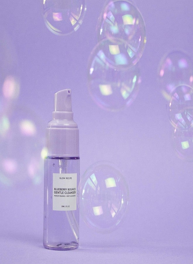 Glow Recipe Blueberry Bounce Exfoliating Face Wash, Travel Size - Foaming Facial Cleanser, Makeup Remover & Clarifying Mask - Hydrating Hyaluronic Acid & Gentle AHA for Sensitive Skin - Vegan, 30ml - Image 2