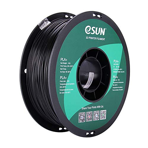 eSUN PLA PRO (PLA+) 3D Printer Filament, Dimensional Accuracy +/- 0.03mm, 1kg Spool, 1.75mm, Black - Image 1