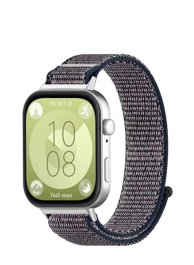 Soft Nylon Braided Strap for Huawei Watch Fit 3 Strap Sports Replacement Strap Breathable Watch Strap Compatible with Huawei Watch Fit 3 Smartwatch - Image 1