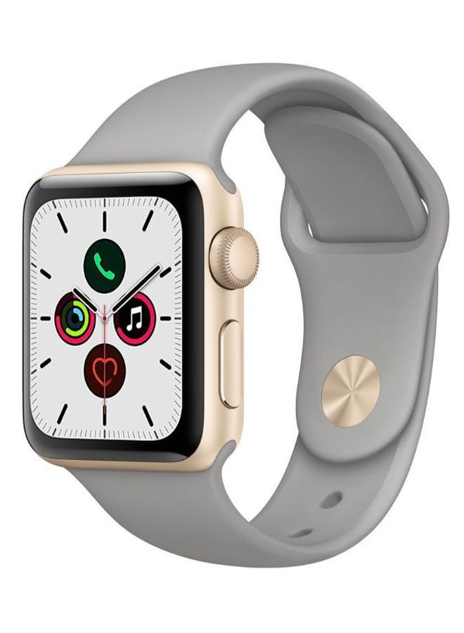 Solid Silicone Replacement Band For Apple Watch Series 5/6/7 42/44/45mm Concrete - Image 1