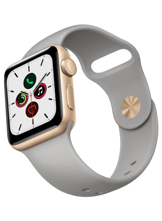 Solid Silicone Replacement Band For Apple Watch Series 5/6/7 42/44/45mm Concrete - Image 2