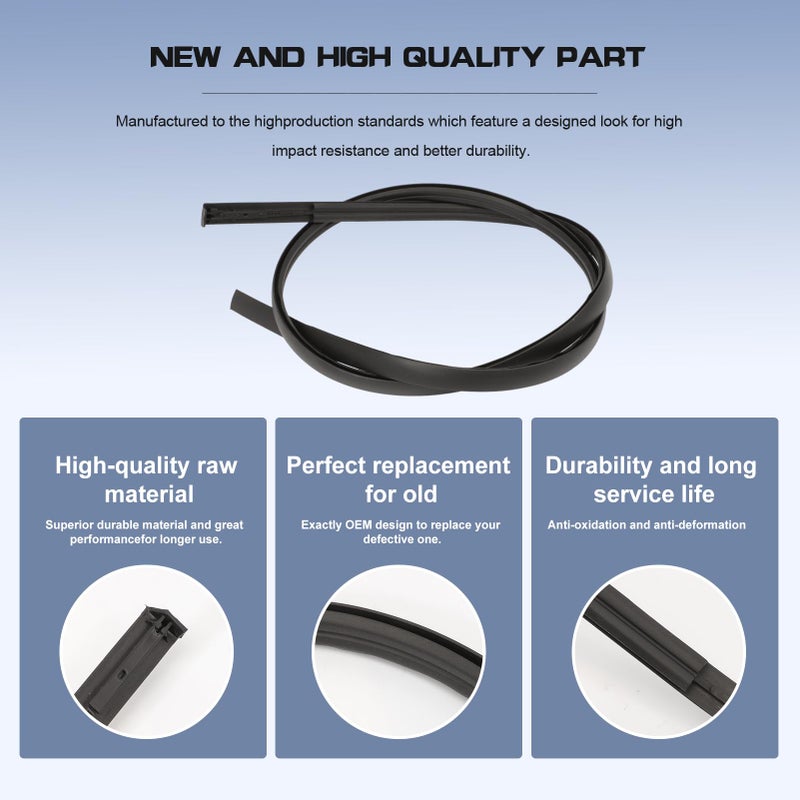 Generic Anlseiod 2PCS Left and Right Side Roof Strip Moulding Trim Compatible for 2012 2013 2014 Yaris Hatchback Sealed Waterproof Strip Replaces#75551-52200 75552-52180  - Image 2