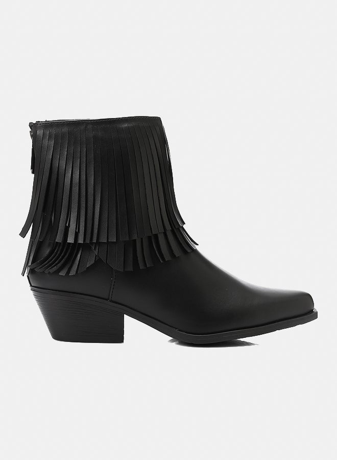 ديجافو حذاء ديجافو GPS-DVTX-018 حذاء من جلد الغزال منتصف العجل اسود سحاب للنساء - Image 2