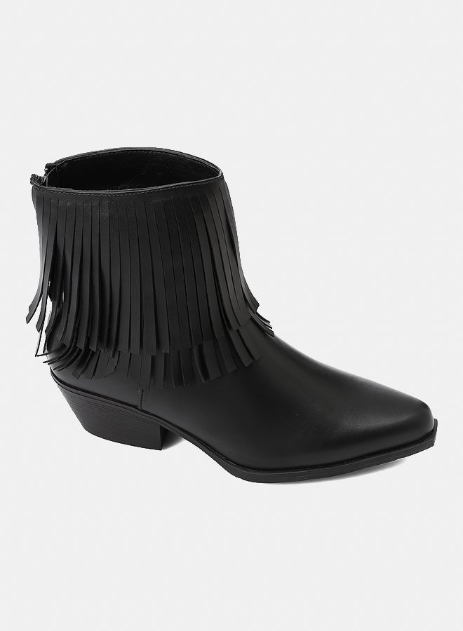 ديجافو حذاء ديجافو GPS-DVTX-018 حذاء من جلد الغزال منتصف العجل اسود سحاب للنساء - Image 1