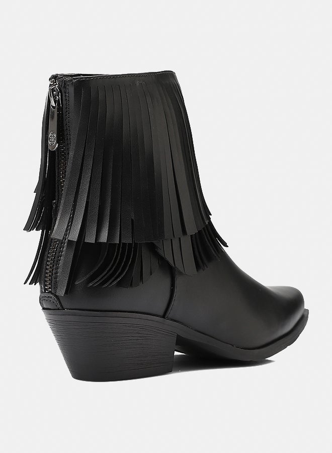 ديجافو حذاء ديجافو GPS-DVTX-018 حذاء من جلد الغزال منتصف العجل اسود سحاب للنساء - Image 3