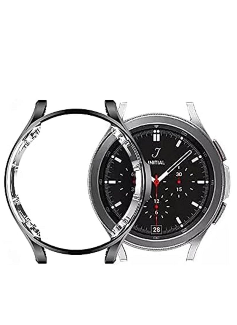 Generic Dado Case Protector Compatible with Samsung Galaxy Watch 3 45 mm, TPU half Case Frame (Black) 