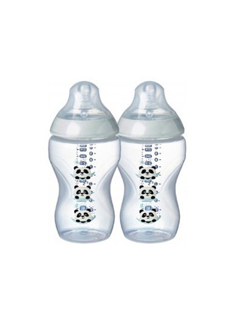 tommee tippee Pack Of 2 Baby Closer To Nature Feeding Bottle 340 ML - White - Image 5