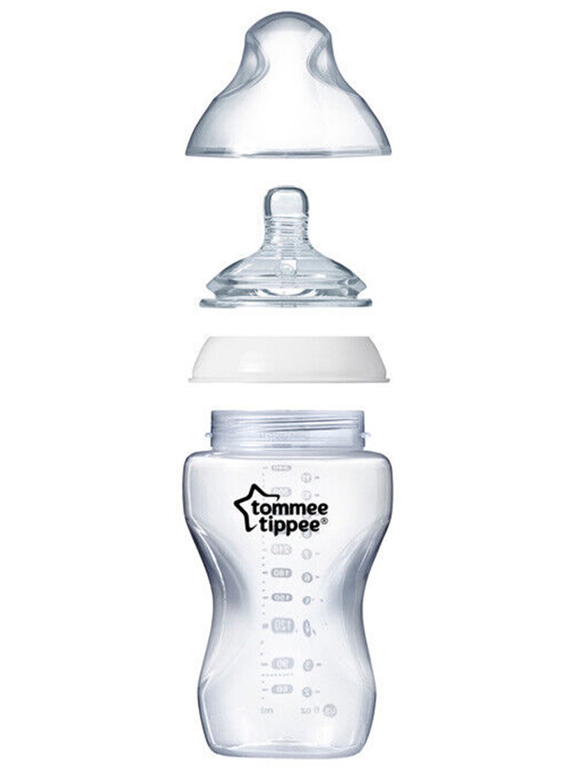 tommee tippee Pack Of 2 Baby Closer To Nature Feeding Bottle 340 ML - White - Image 4