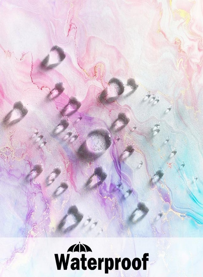 Leyiyi Colorful Marble Shower Curtain Colorful Pink Blue Purple Gold Glitter Marble Shower Curtains Modern Luxury Ink Art Bathroom Curtains Washable Waterproof Fabric Bathroom Decoration 60x72 Inch - Image 4