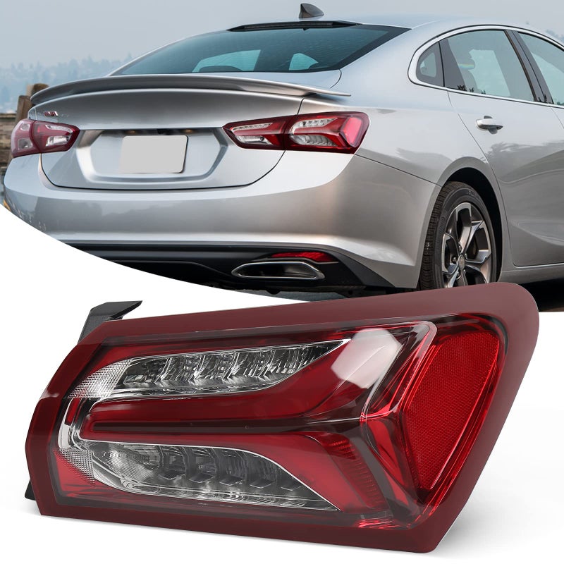 FIONE for Chevy Malibu Rear LED Tail Light Assembly 2019 2020 2021 2022 Taillamp Outer Right Passenger Side RH 84595943 GM2805143