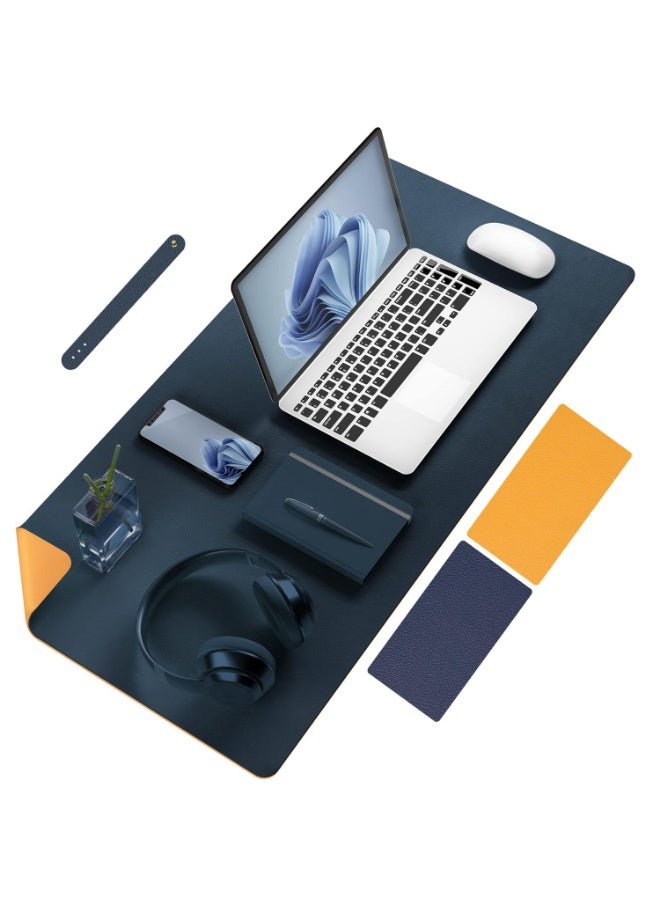 WinCheer Large Desk Pad, Non-Slip PU Leather Desk Mouse Pad Waterproof Desk Pad Protector, Dual-Side Use Desk Writing Mat for Office Home, 80cm x 40cm - Image 1
