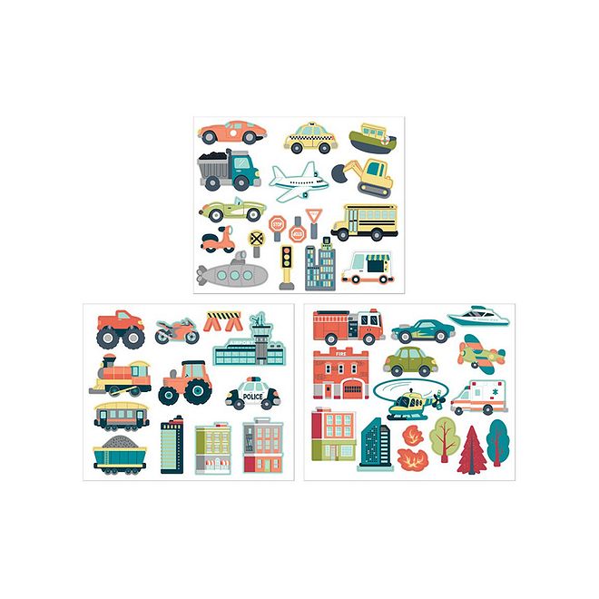 Stephen Joseph Magnetic Playset Transportation - 44 Pieces & Foldable Board, Creative Toys for 3 Years - Image 1