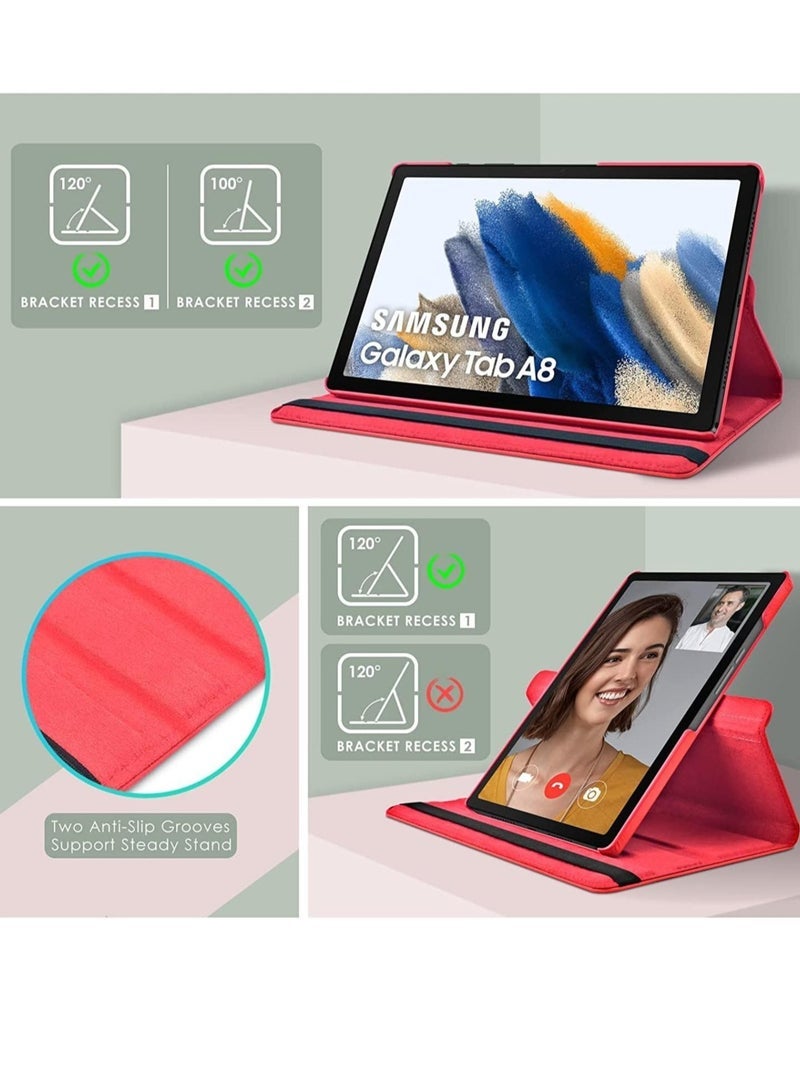 SmartGrist Case Compatible with Galaxy Tab A8 10.5" Case (SM-X200/X205/X207), Galaxy Tab A8 Case 10.5 inch,Auto Sleep/Wake 360° Rotating Stand Folio Leather Case for Tab A8 2022 - Image 3