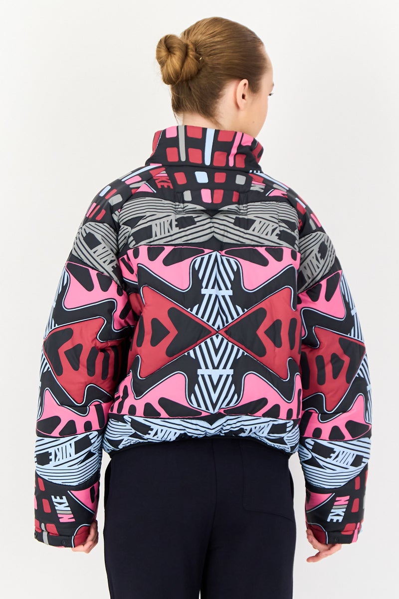 Nike Women Therma Fit Long Sleeve Full Zip Outdoor Jacket, Multicolor - Image 3