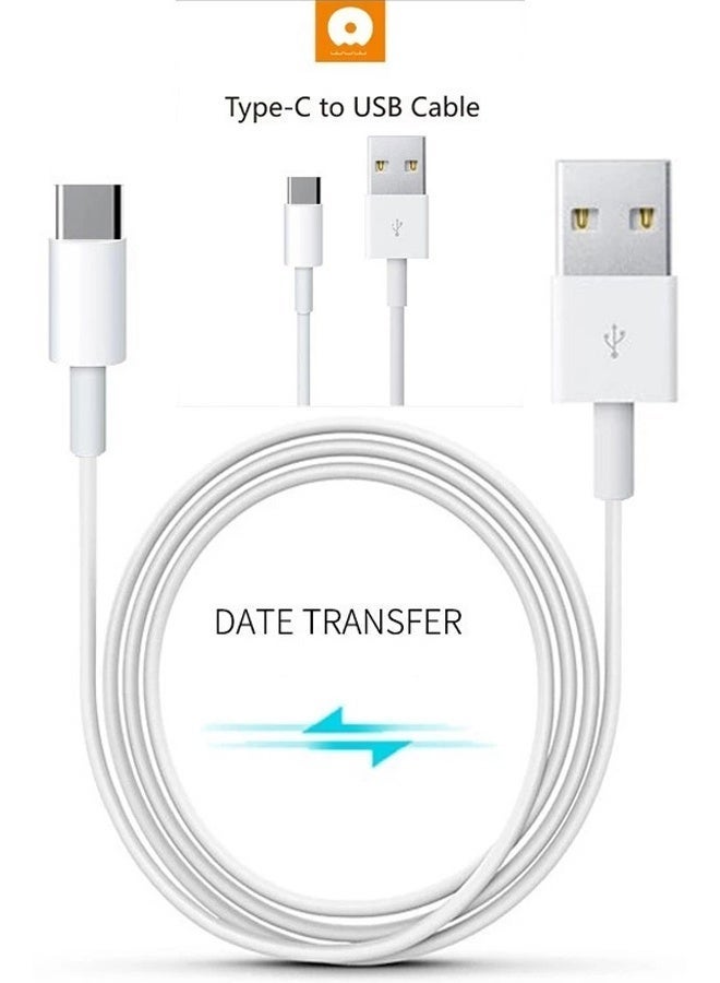 WUW 2A 18W USB to USB-C Fast Charging & Data Transfer/Sync Cable for USB-C Smartphones, iPad & Tablet, Macbook & Laptop, Mobile Accessories, Electronics & Digital Devices, White - Image 1