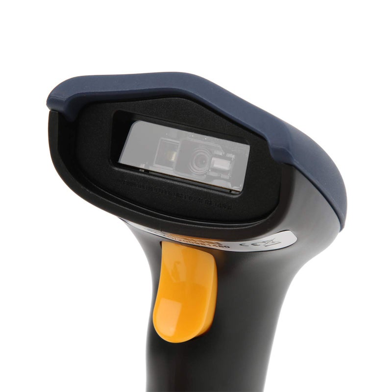 ماسح الباركود اليدوي السلكي 1D 2D، USB، جاهز للاستخدام الفوري، للبيع بالتجزئة والاستخدام المكتبي، أسود - Image 5