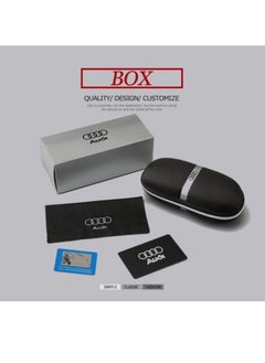 Audi New Audi High Quality Sunglasses Men's Polarized Sunglasses Protects You from UV Rays Metal Gunmetal Framed Blue Lenses  - Image 4