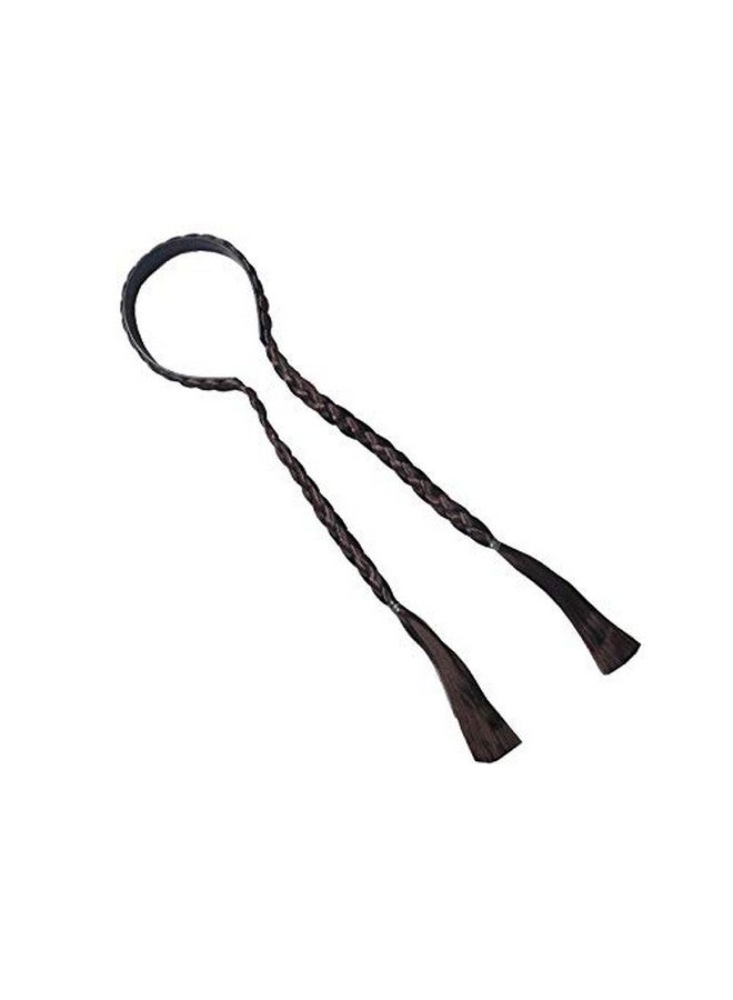 Lighthouse Choti Headband Brown Color Braid Covered Hair Accessories Plastic Hoop Hair Extension for Girls & Women