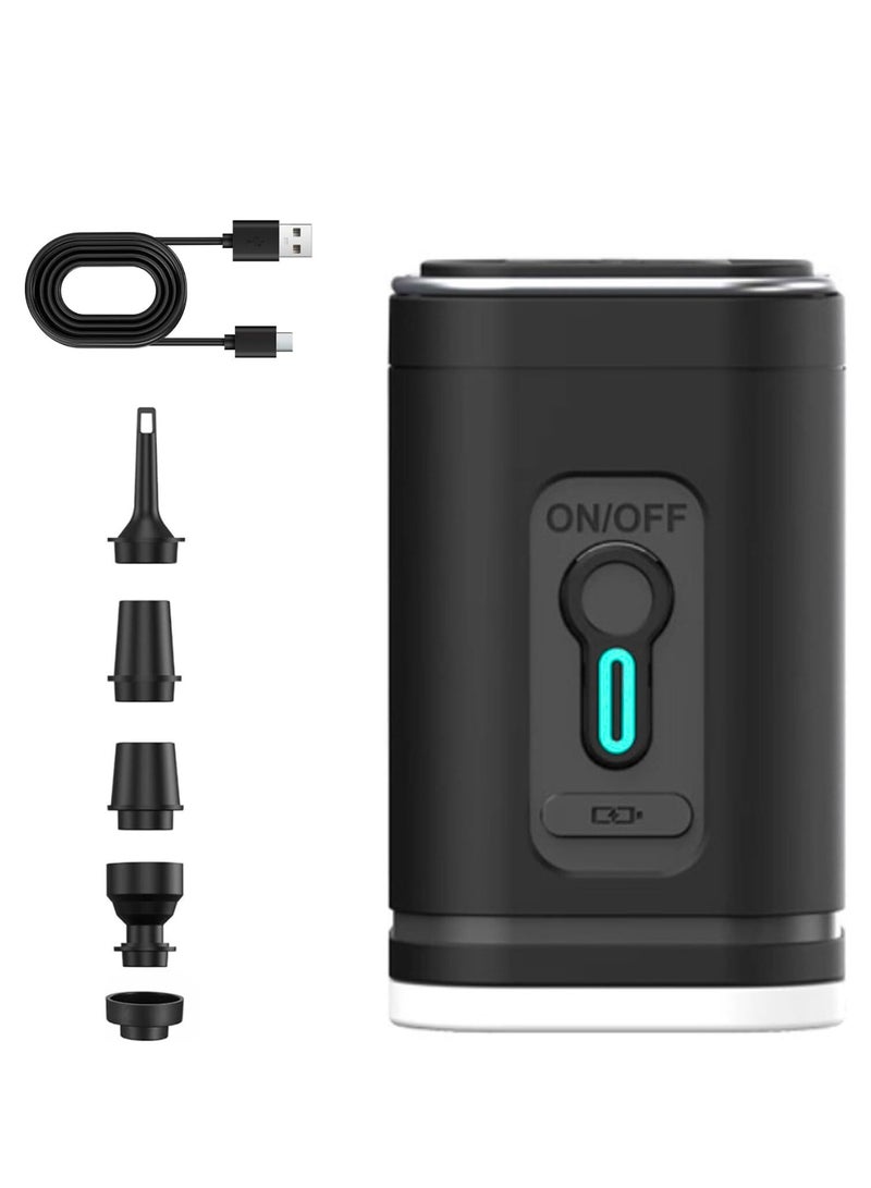 Portable Air Mattress Pump, Electric Air Pump for Inflatables, 2400mAh Rechargeable Quick-Fill Inflator Deflator Mini Vacuum Pumps for Inflatables, Raft Boat, Pool - Image 1