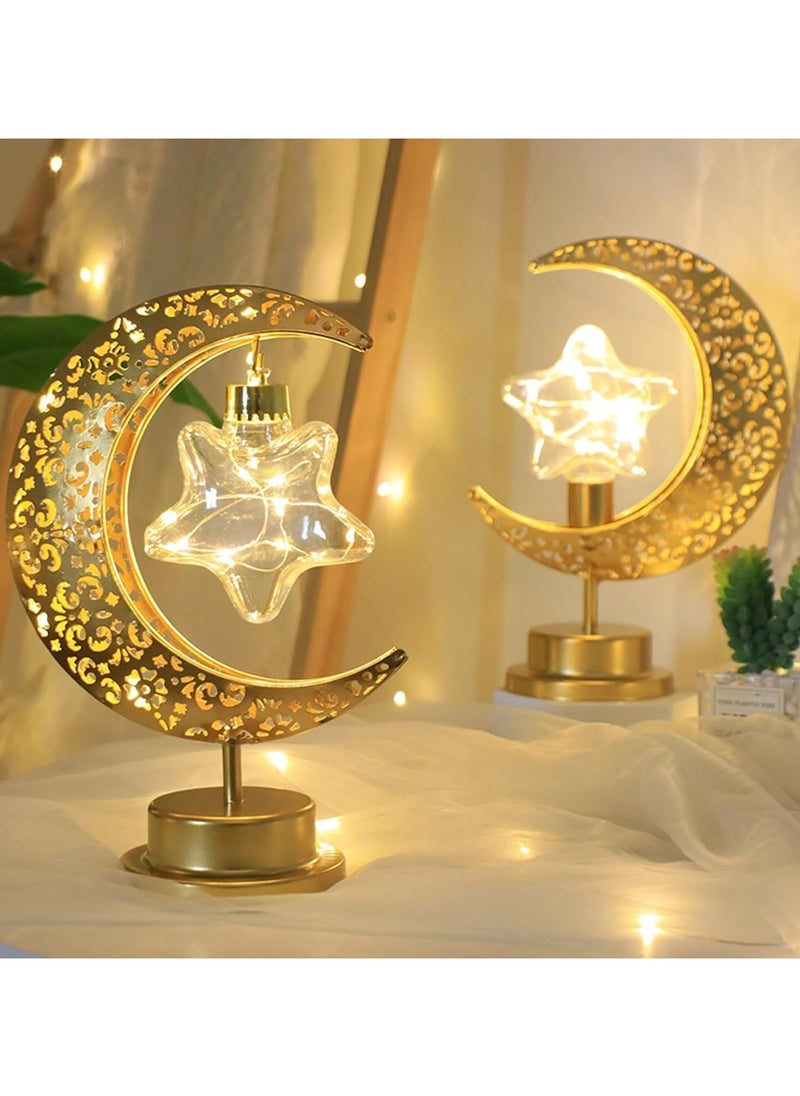DubaiGallery - EID MUBARAK LED Lights Ramadan Decorations for Home Pony Lanterns Oil Lamp Ornament Ramadan Kareem Gifts Eid Al Adha Decor - Image 1