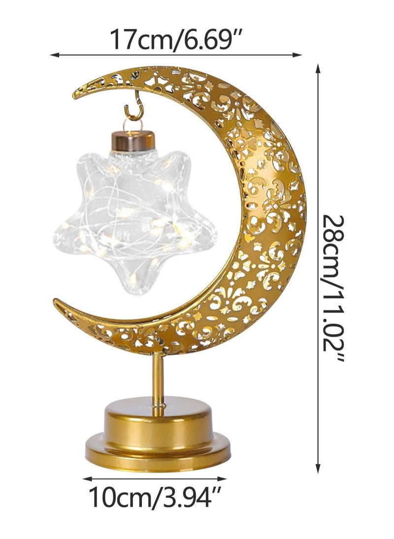 DubaiGallery - EID MUBARAK LED Lights Ramadan Decorations for Home Pony Lanterns Oil Lamp Ornament Ramadan Kareem Gifts Eid Al Adha Decor - Image 1