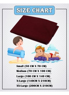 BTfash BTfash Baby Waterproof Reusable Super Soft Fast Drying Mattress Protector Small Maroon  - Image 3