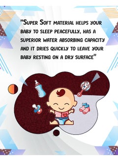 BTfash BTfash Baby Waterproof Reusable Super Soft Fast Drying Mattress Protector Small Maroon  - Image 5