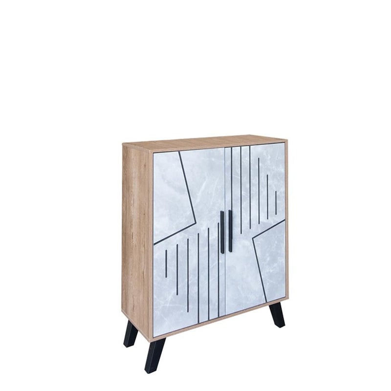 بيتي خزانة أحذية بابين 4 مستويات خشب ماليزي , خشبي ورصاصي - Image 5