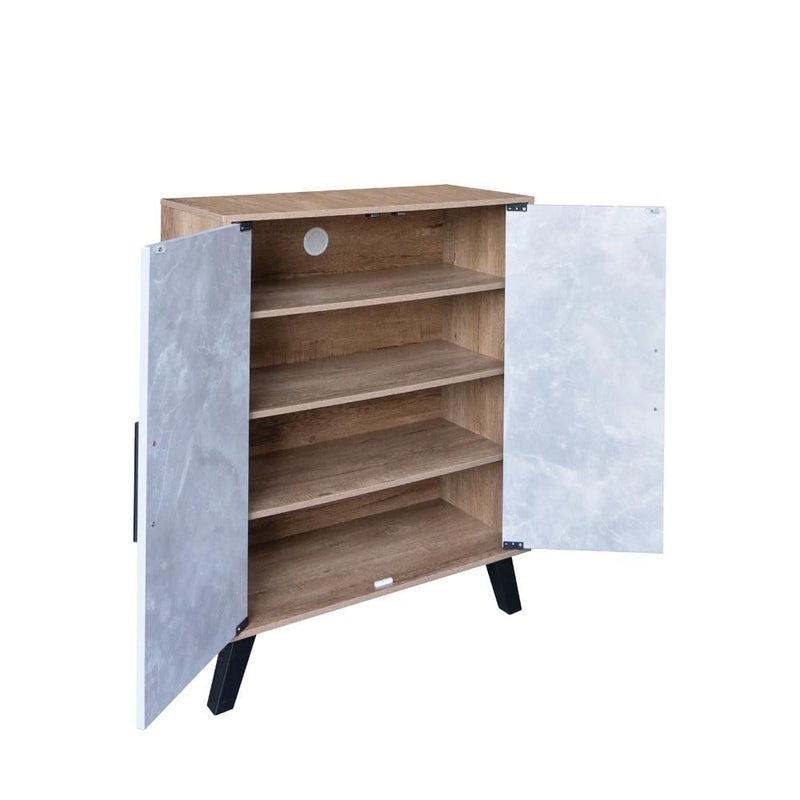 بيتي خزانة أحذية بابين 4 مستويات خشب ماليزي , خشبي ورصاصي - Image 2