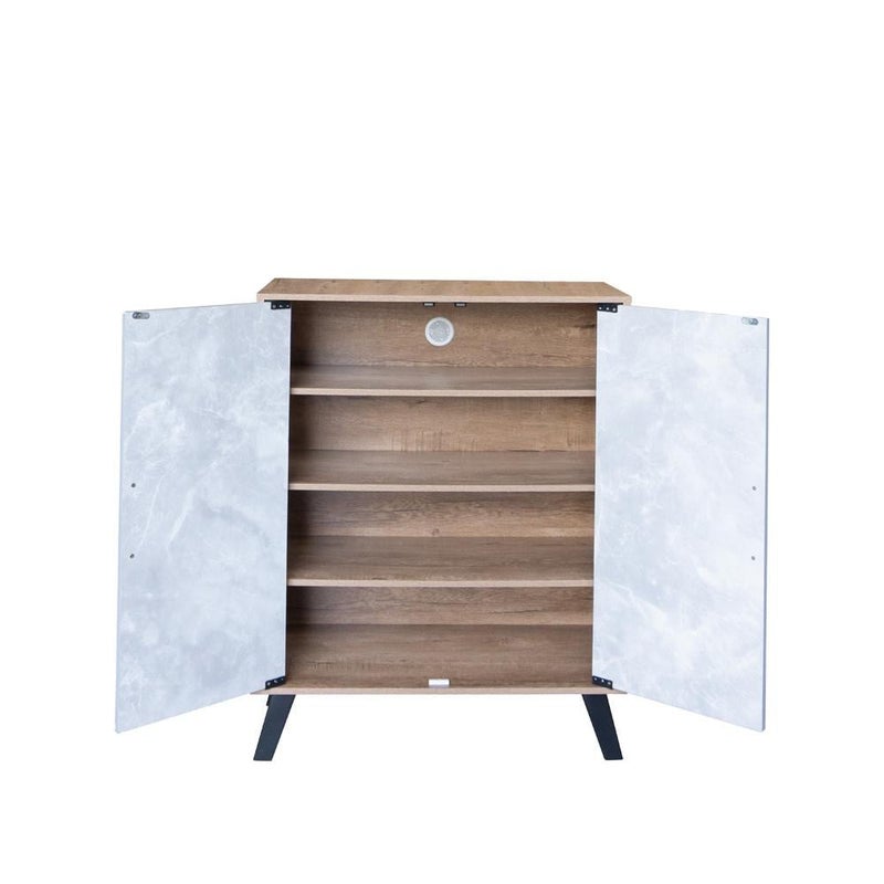 بيتي خزانة أحذية بابين 4 مستويات خشب ماليزي , خشبي ورصاصي - Image 3