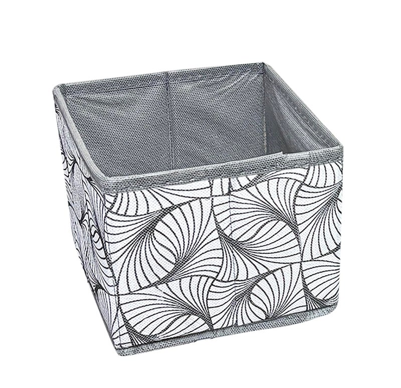 House of Quirk Cardboard Foldable Cloth Storage Box Closet Dresser Drawer Organizer Cube Basket Bins Containers Divider with Drawers for Bras, Socks, Ties, Scarves, Set of 6 (Grey Mystery), Utensils - Image 2