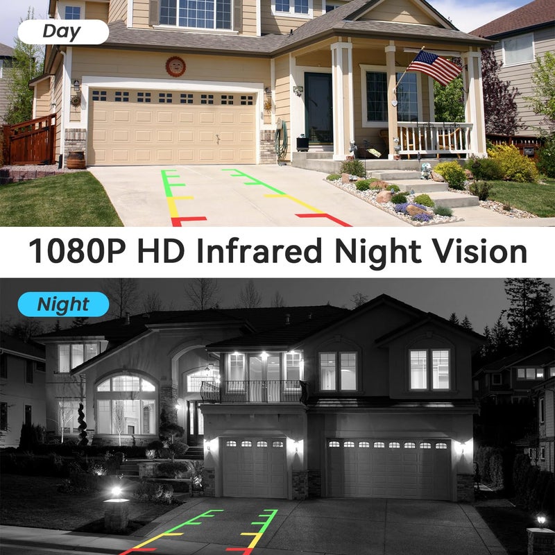 FEISIKE Backup Camera, 1080P IR Night Vision with Monitor, Easy Setup Plug-Play Rear View Camera, 150 Degrees Wide Angle, IP68 Waterproof, 4.3" Display for Car Truck SUV - Image 3