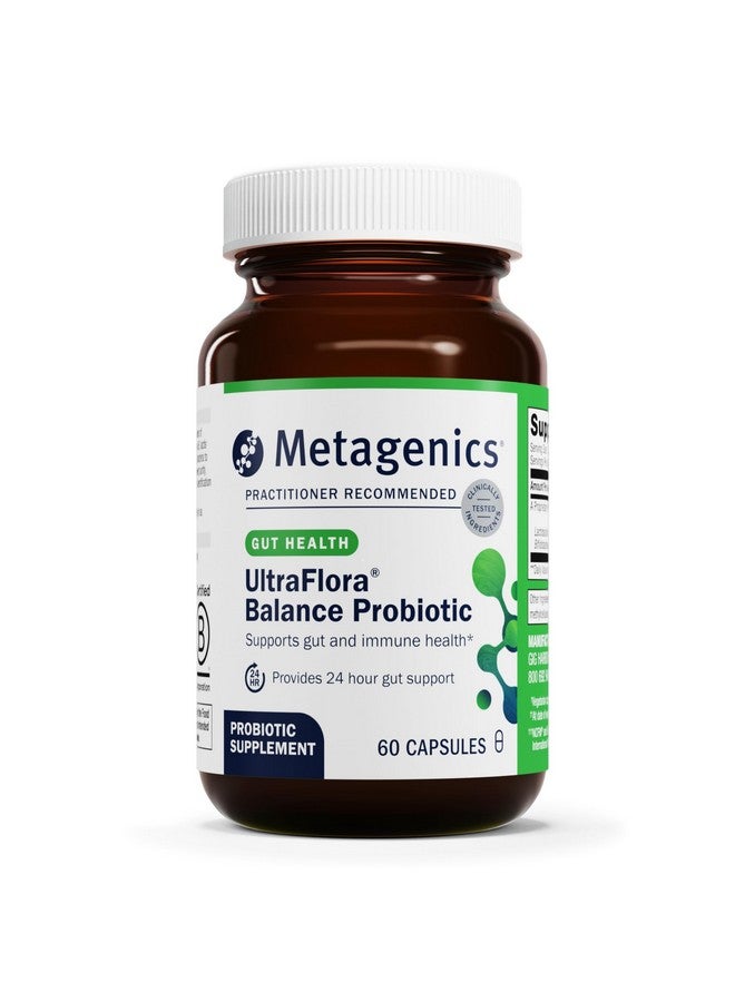 Metagenics UltraFlora Balance Probiotic - Daily Gut Health Supplement* - Offers Digestive & Immune System Support* - Vegetarian, Non-GMO & Gluten-Free - 60 Capsules - Image 1
