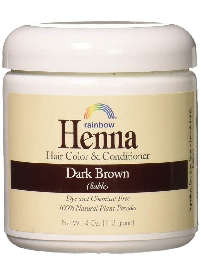 Rainbow Research Henna Hair Color And Conditioner Persian Dark Brown Sable 4 Oz - Image 1