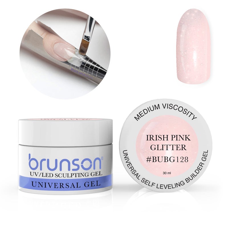 جل بناء برونسون في جرة 30 مل - جل بناء احترافي لنقش الأظافر، تغطيات وفن الأظافر ثلاثي الأبعاد، جل ذاتي التسوية للأشعة فوق البنفسجية والليزر LED لأظافر لامعة تدوم طويلاً