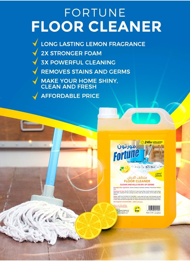 Fortune Fortune Antibacterial Floor Cleaner Lemon 5L  - Image 2