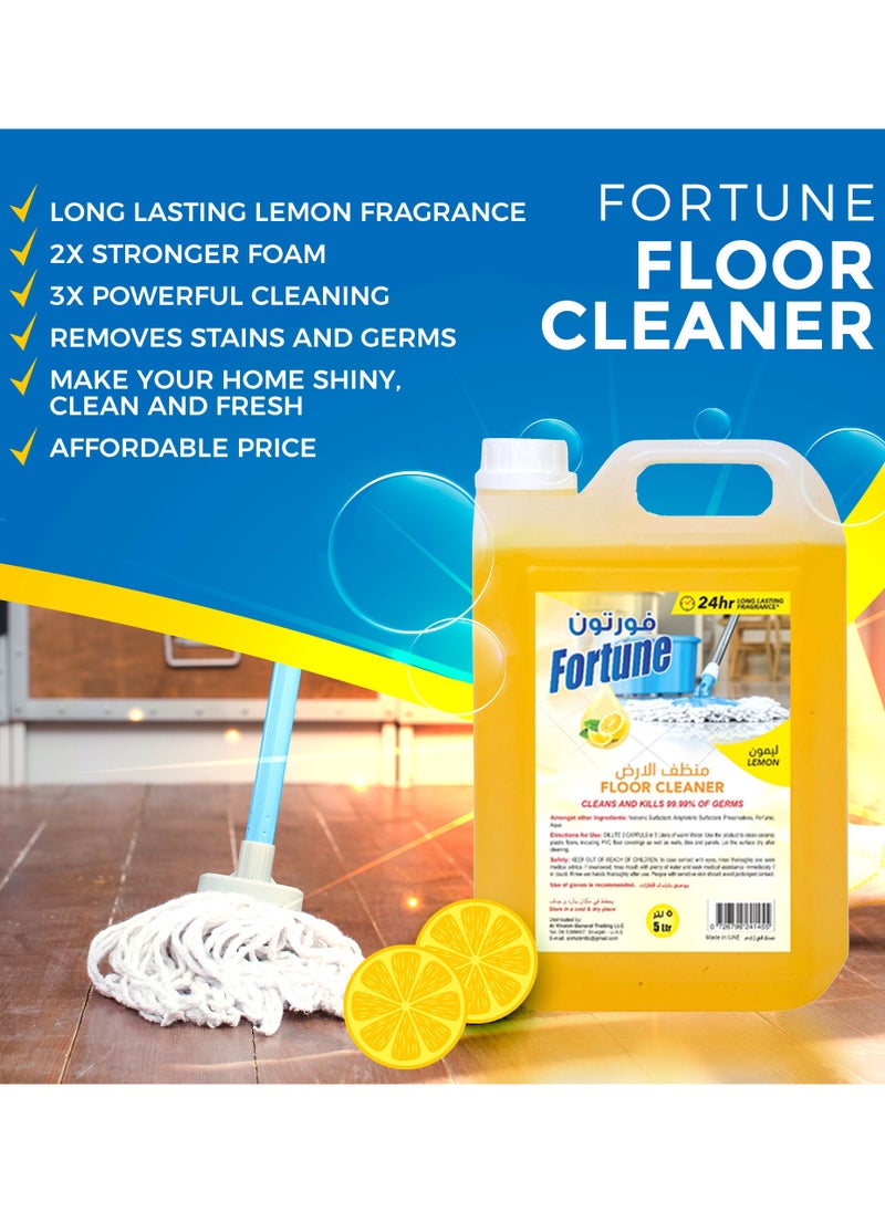 Fortune Fortune Antibacterial Floor Cleaner Lemon 5L  - Image 4