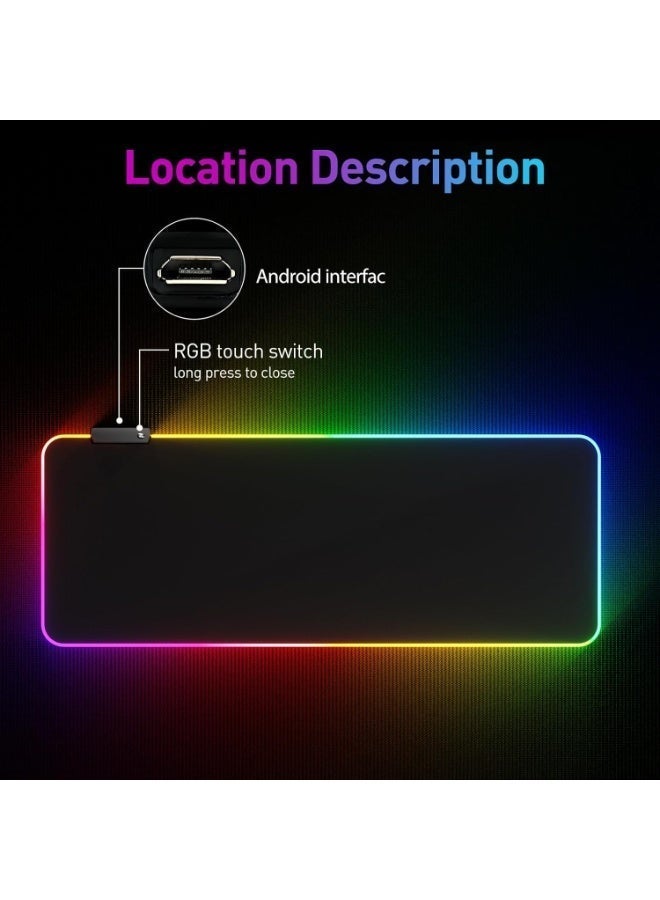 لوحة ماوس بإضاءة RGB LED، قاعدة ماوس كبيرة - Image 2