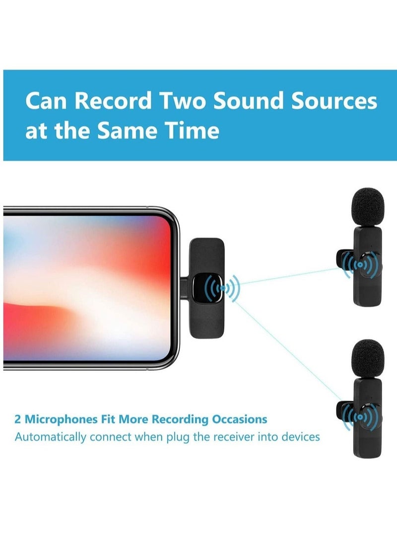 ELTRAZONE Wireless Lavalier Microphone for iPhone iPad - Plug-Play Wireless Mic with 2 Microphones for USB-Lighting iPhone - Video Recording, Interview - Image 4