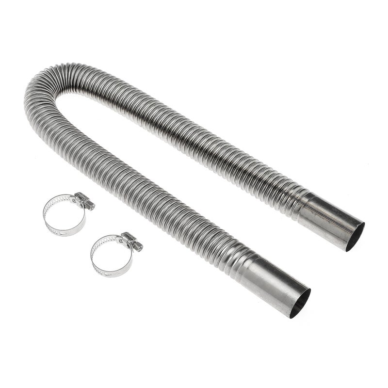 Gopayia 60cm 1 inch Diesel Heater Exhaust Pipe Generator Exhaust Extension Fuel Tank Diesel Gas Vent Hose with Clamps - Image 2