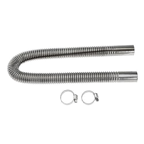 Gopayia 60cm 1 inch Diesel Heater Exhaust Pipe Generator Exhaust Extension Fuel Tank Diesel Gas Vent Hose with Clamps - Image 5