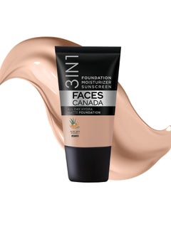 Faces Canada FACES CANADA All Day Hydra Matte Foundation Mini 3 in-1 Foundation Moisturizer 24 HR Aloe Hydration and Vitamin C 10HR Long Wear  Medium to High Buildable Coverage Warm Natural15ml  - Image 1
