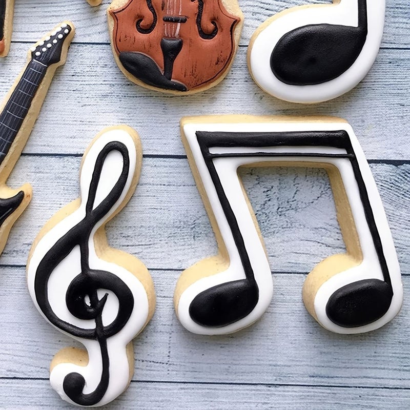 Stainless Steel Treble Clef Cookie Cutter Silvery Cake Mold Three Piece Set - Image 4