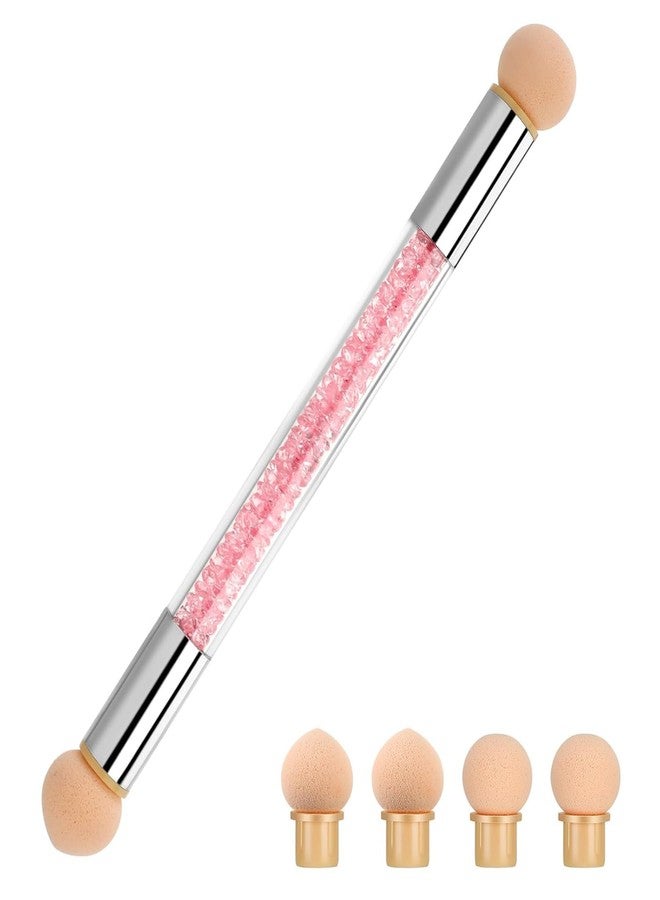 روبي فيس إسفنجات أظافر روبي فيس لتلوين الأظافر بتقنية الأومبري، فرشاة فن الأظافر برأسين بتقنية الأومبري للأظافر الجل، 6 قطع في مجموعة واحدة، قلم إسفنج متدرج الألوان مع رأس إسفنجي بديل لأدوات مانيكير فرنسية منزلية الصنع - Image 1