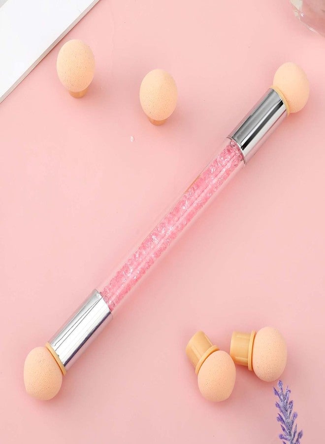 روبي فيس إسفنجات أظافر روبي فيس لتلوين الأظافر بتقنية الأومبري، فرشاة فن الأظافر برأسين بتقنية الأومبري للأظافر الجل، 6 قطع في مجموعة واحدة، قلم إسفنج متدرج الألوان مع رأس إسفنجي بديل لأدوات مانيكير فرنسية منزلية الصنع - Image 5